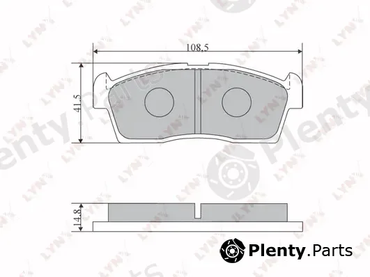 LYNXauto BD-5107 — Brake Pad Set, disc brake