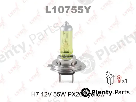 LYNXauto L10755Y — Bulb, front fog light YELLOW