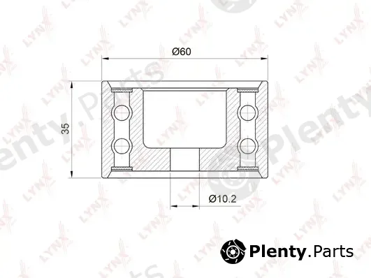 LYNXauto PB-3033 — Deflection/Guide Pulley, timing belt