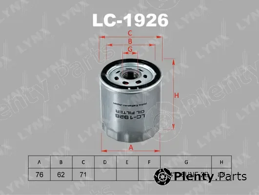 LYNXauto LC-1926 — Oil Filter