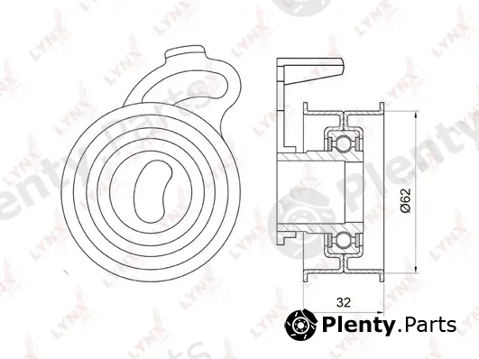 LYNXauto PB-1063 — Tensioner Pulley, timing belt