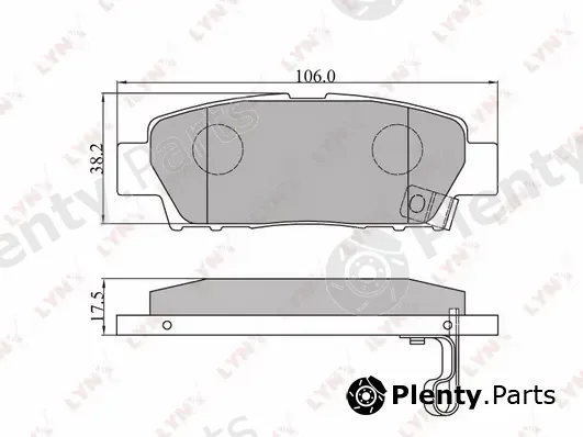 LYNXauto BD-7513 — Brake Pad Set, disc brake