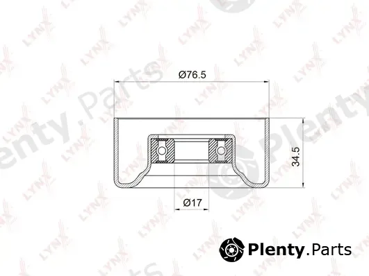 LYNXauto PB-5004 — Tensioner Pulley, V-ribbed belt