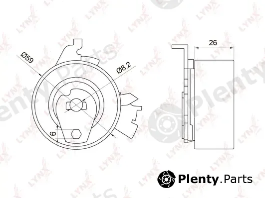 LYNXauto PB-1051 — Tensioner Pulley, timing belt