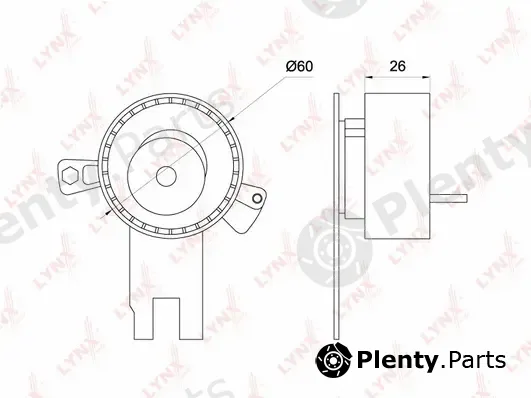 LYNXauto PB-1244 — Tensioner Pulley, timing belt