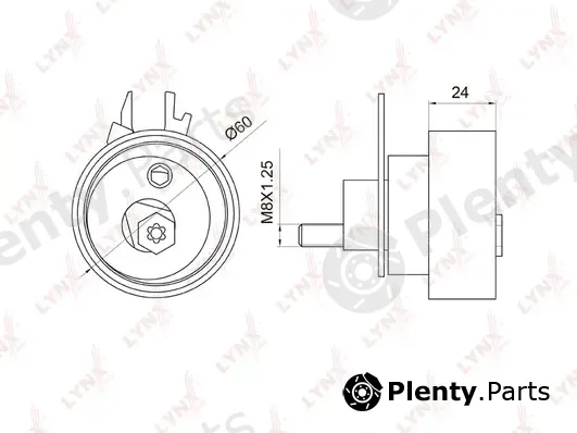 LYNXauto PB-1054 — Tensioner Pulley, timing belt