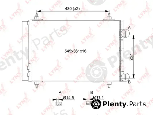 LYNXauto RC-0005 — Condenser, air conditioning