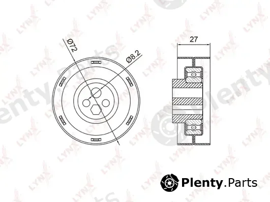 LYNXauto PB-1005 — Tensioner Pulley, timing belt