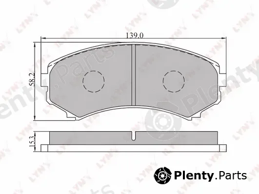 LYNXauto BD-5506 — Brake Pad Set, disc brake
