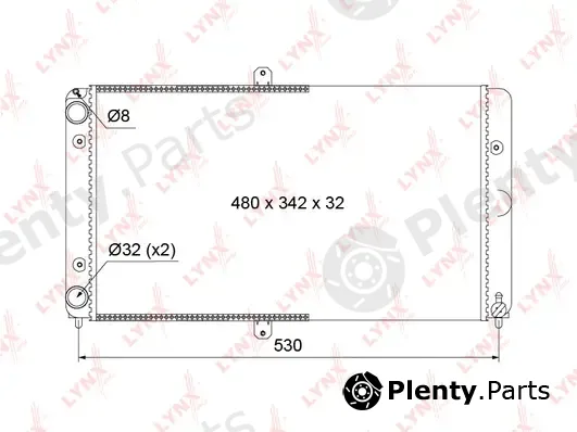 LYNXauto RM-1137 — Radiator, engine cooling