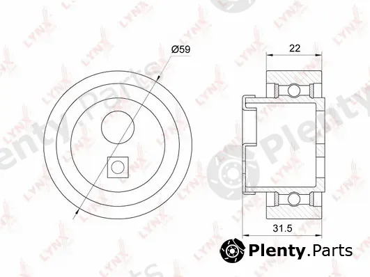 LYNXauto PB-1083 — Tensioner Pulley, timing belt