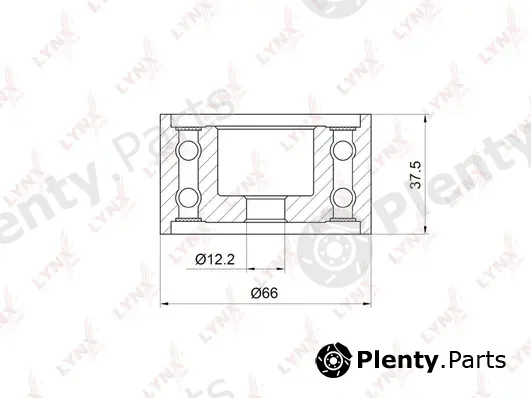 LYNXauto PB-3037 — Deflection/Guide Pulley, timing belt