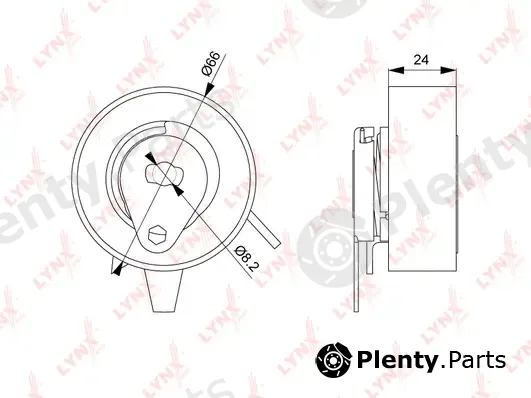 LYNXauto PB-1143 — Tensioner Pulley, timing belt