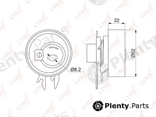 LYNXauto PB-1136 — Tensioner Pulley, timing belt