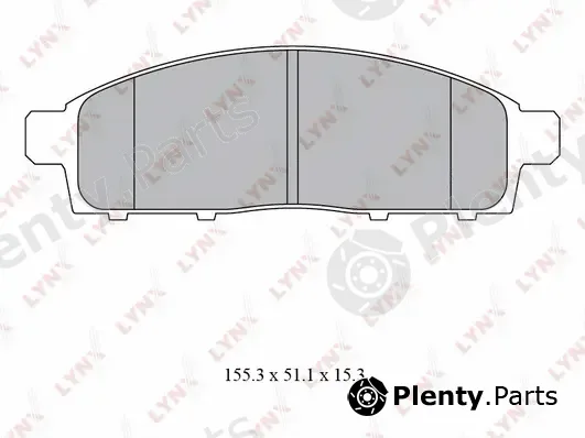 LYNXauto BD-5529 — Brake Pad Set, disc brake