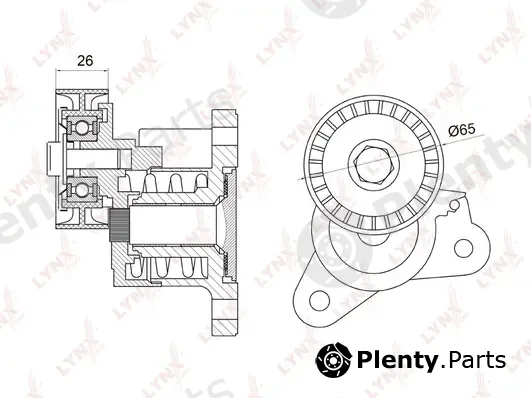LYNXauto PT-3022 — Belt Tensioner, V-ribbed belt