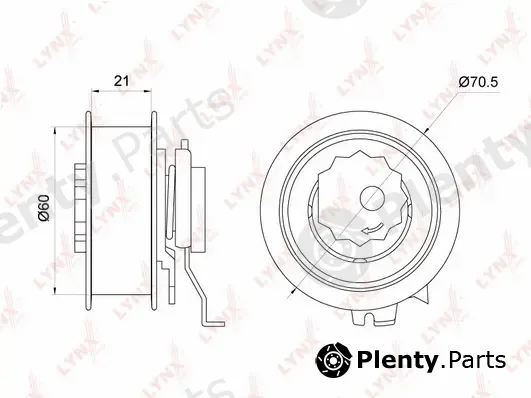 LYNXauto PB-1262 — Tensioner Pulley, timing belt