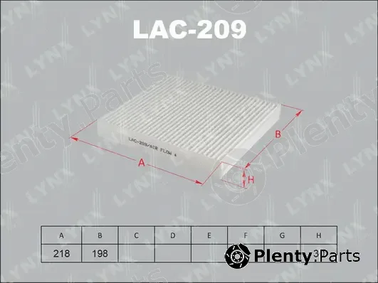 LYNXauto LAC-209 — Filter, cabin air