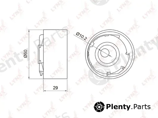 LYNXauto PB-1029 — Tensioner Pulley, timing belt