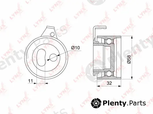 LYNXauto PB-1217 — Tensioner Pulley, timing belt