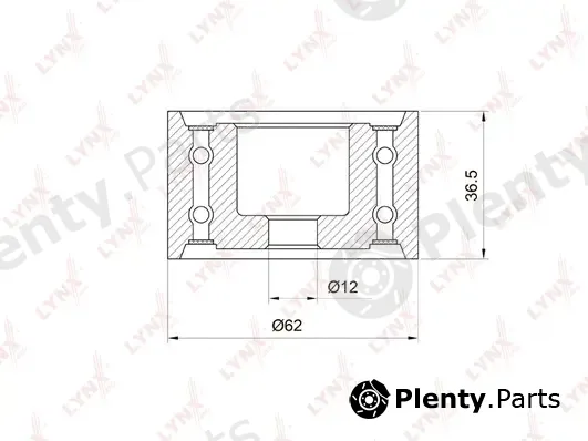 LYNXauto PB-3036 — Deflection/Guide Pulley, timing belt