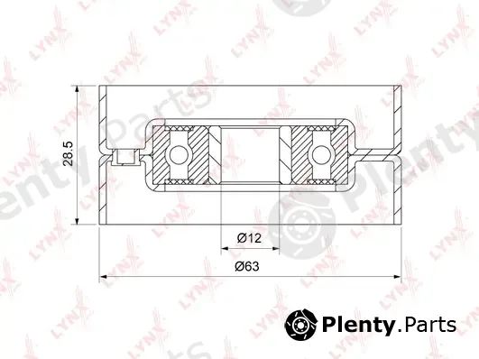 LYNXauto PB-3062 — Deflection/Guide Pulley, timing belt