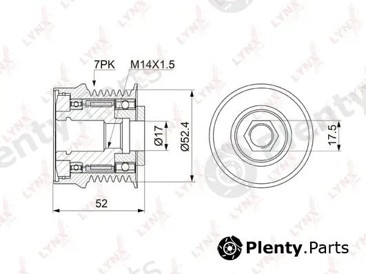 LYNXauto PA-1150 — Alternator Freewheel Clutch
