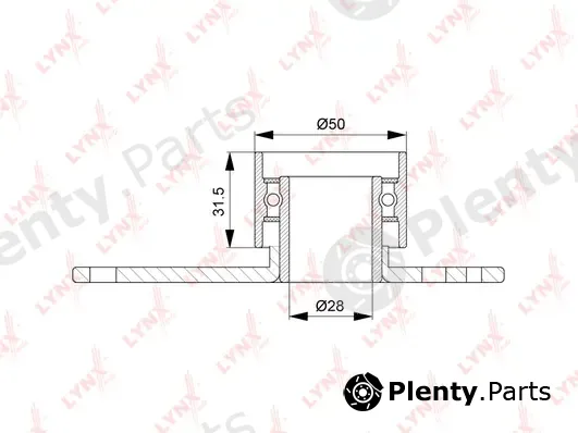 LYNXauto PB-3158 — Deflection/Guide Pulley, timing belt