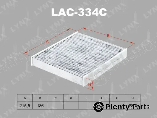 LYNXauto LAC-334C — Filter, cabin air