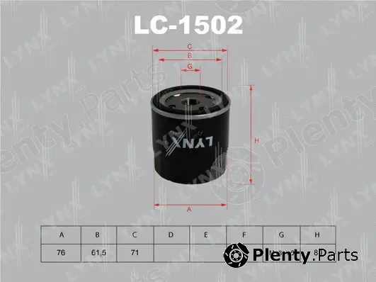 LYNXauto LC-1502 — Oil Filter