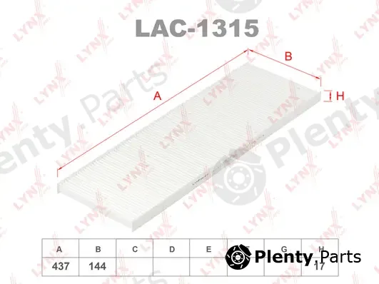 LYNXauto LAC-1315 — Filter, cabin air