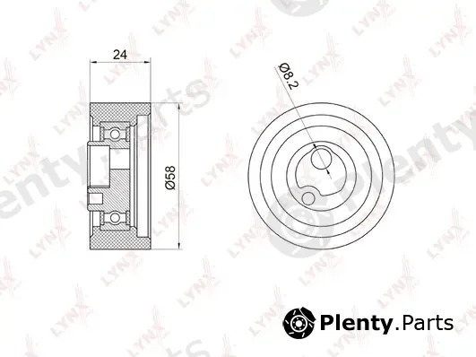 LYNXauto PB-1059 — Tensioner Pulley, timing belt