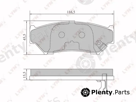 LYNXauto BD-7305 — Brake Pad Set, disc brake