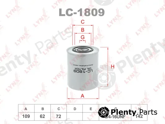 LYNXauto LC-1809 — Oil Filter