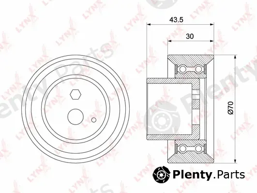 LYNXauto PB-1102 — Tensioner Pulley, timing belt
