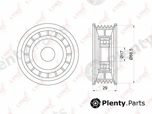 LYNXauto PB-5227 — Tensioner Pulley, V-ribbed belt