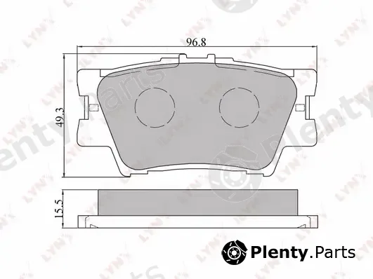 LYNXauto BD-7532 — Brake Pad Set, disc brake