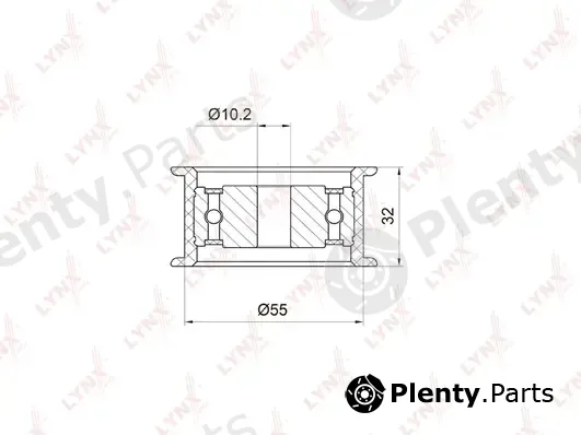 LYNXauto PB-3011 — Deflection/Guide Pulley, timing belt
