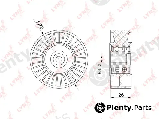 LYNXauto PB-5280 — Tensioner Pulley, V-ribbed belt