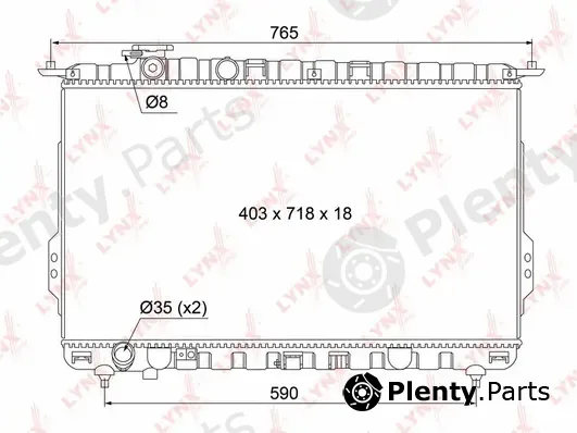 LYNXauto RB-1067 — Radiator, engine cooling
