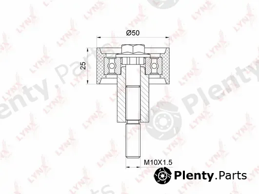 LYNXauto PB-3152 — Deflection/Guide Pulley, timing belt