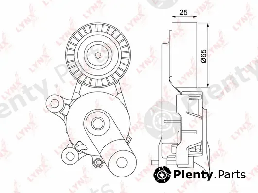 LYNXauto PT-3099 — Belt Tensioner, V-ribbed belt