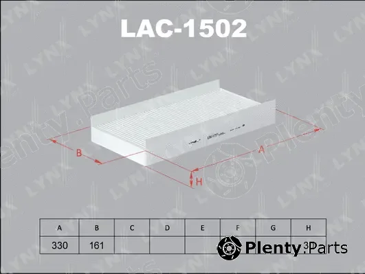 LYNXauto LAC-1502 — Filter, cabin air