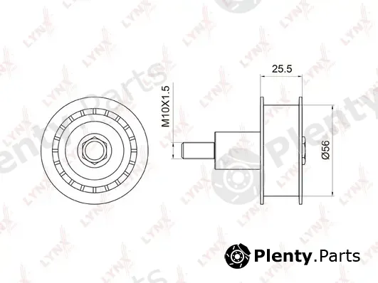 LYNXauto PB-3029 — Deflection/Guide Pulley, timing belt