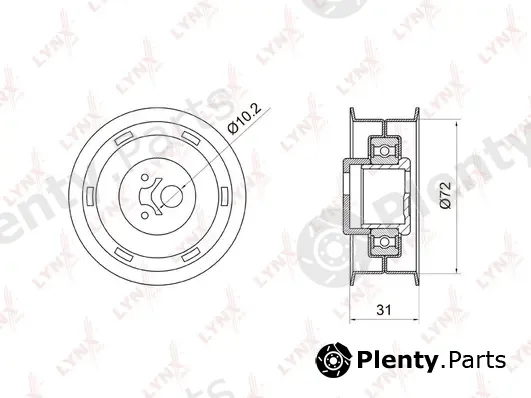 LYNXauto PB-1004 — Tensioner Pulley, timing belt