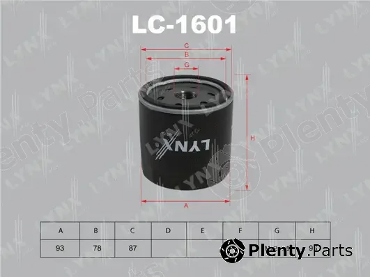 LYNXauto LC-1601 — Oil Filter