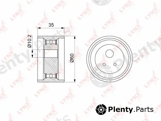 LYNXauto PB-1041 — Tensioner Pulley, timing belt