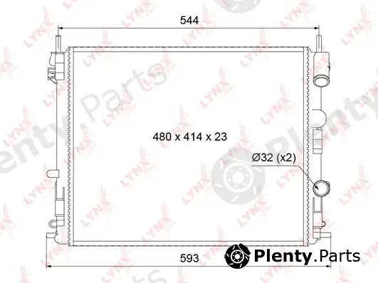 LYNXauto RM-1026 — Radiator, engine cooling