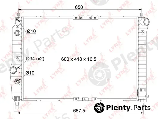 LYNXauto RB-1006 — Radiator, engine cooling