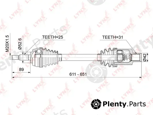 LYNXauto CD-1022 — Drive Shaft
